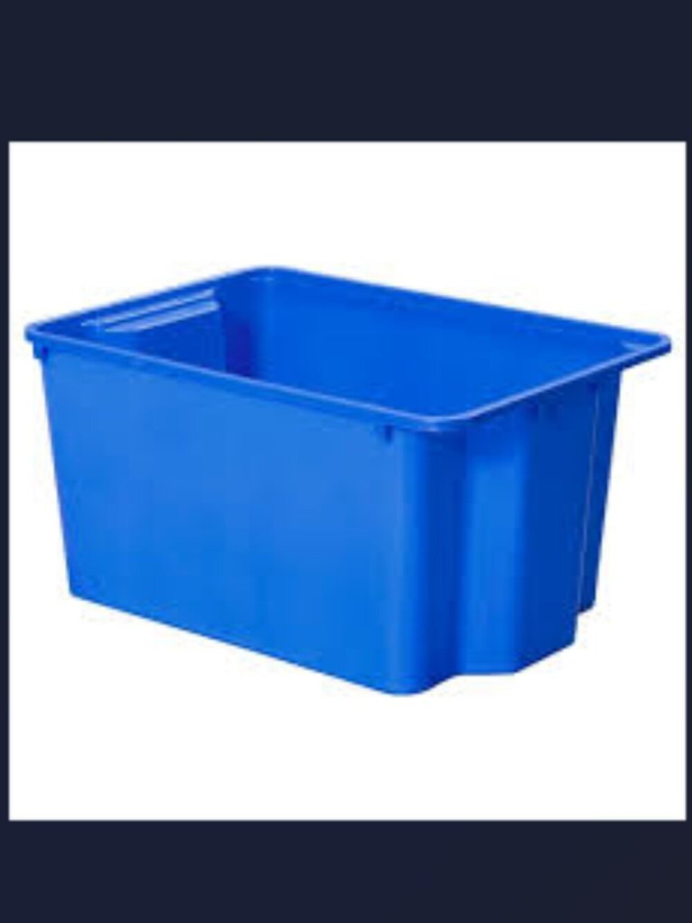 3 IKEA BLUE "GLES" STORAGE BINS